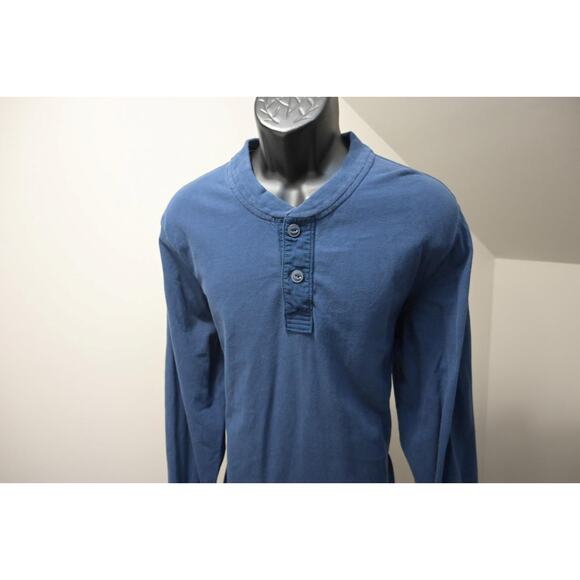 Eddie Bauer Henley Sweatshirt Blue Long Sleeve Pull Over Mens Sz XL - Picture 1 of 6